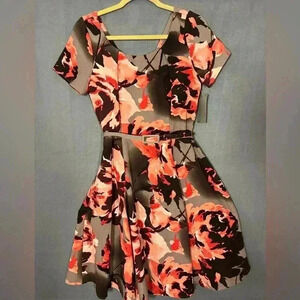 Eva Mendes Floral Belted Dress size 6